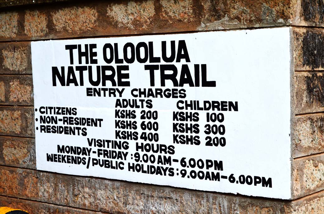 Oloolua Nature Trail_Entrance Fees