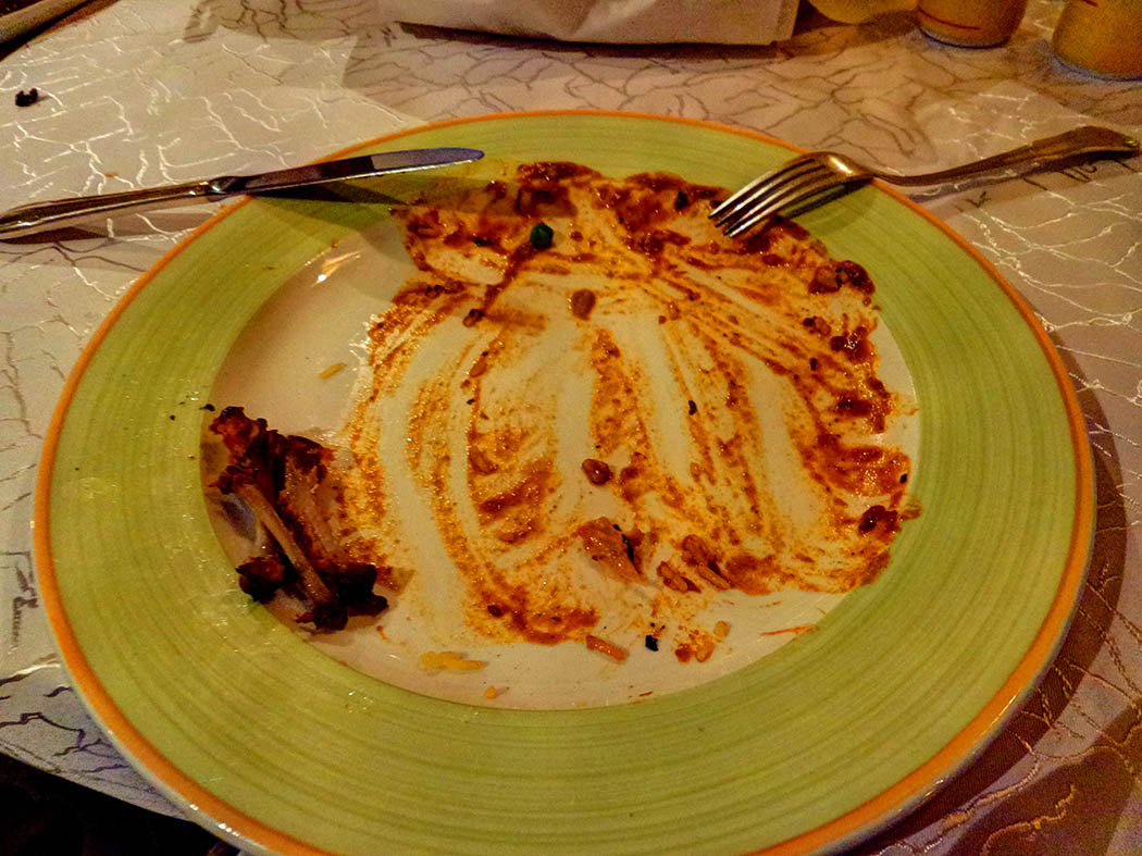 Bhandini Restaurant review_empty plate