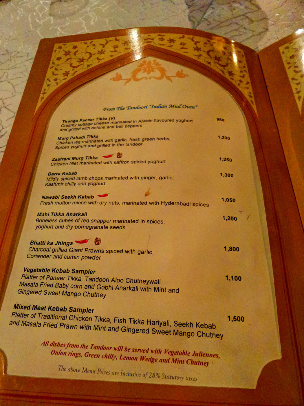 Bhandini Restaurant review_menu1