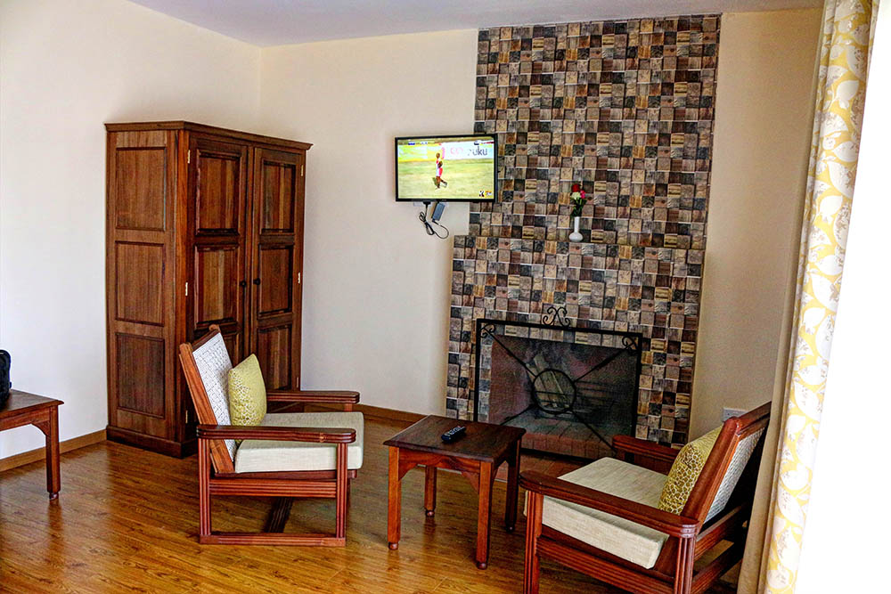Panari Resort_Tv and fireplace